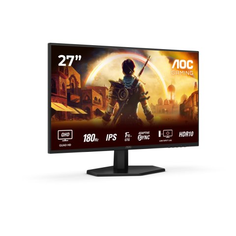 AOC Q27G42XE | 27 " | IPS | QHD | 16:9 | 180 Hz | 1 ms | 2560 x 1440 pixels | 300 cd/m² | HDMI ports quantity 2 | Black