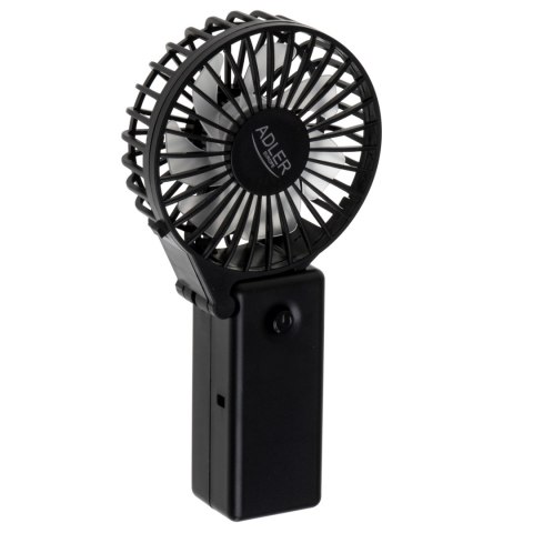 Adler Foldable mini fan | AD 7336 | Desk fan | Black | Diameter 6.5 cm | Number of speeds 1