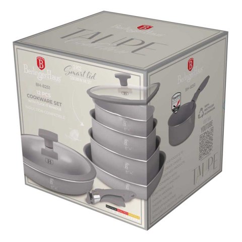 ZESTAW GARNKÓW TYTANOWYCH 12 ELEM. BERLINGER HAUS BH-8251 TAUPE