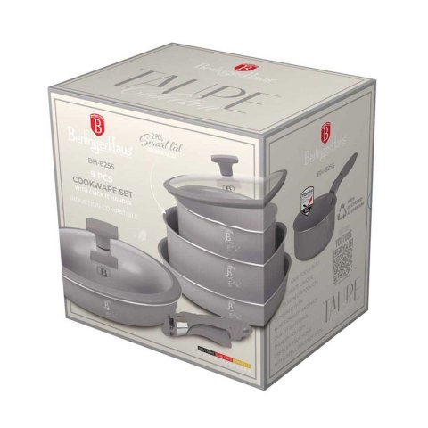 ZESTAW GARNKÓW TYTANOWYCH 9 ELEM. BERLINGER HAUS BH-8255 TAUPE