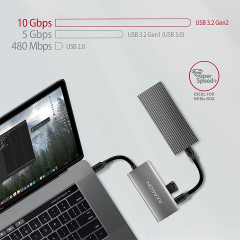 AXAGON SuperSpeed USB-C 10 Gbps SPEEDSTER 4 Hub | HMC-4G2