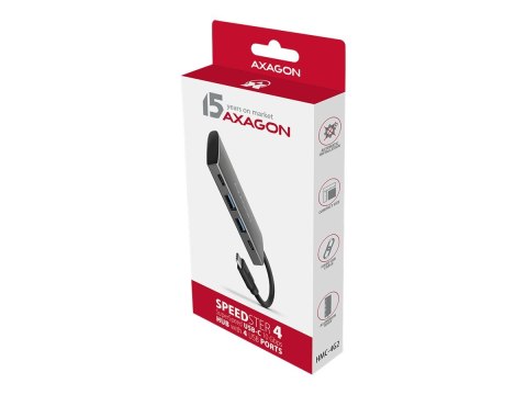 AXAGON SuperSpeed USB-C 10 Gbps SPEEDSTER 4 Hub | HMC-4G2