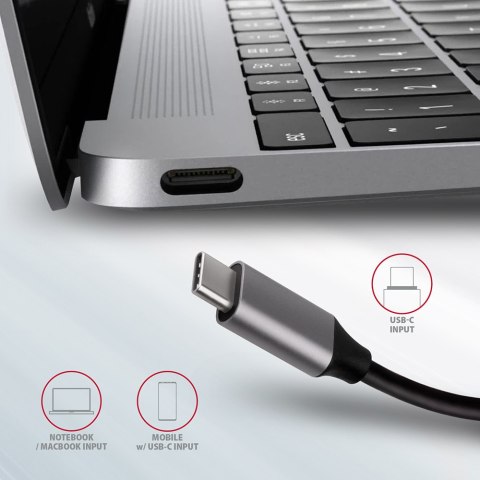 AXAGON SuperSpeed USB-C Combo 6in1 Hub | HMC-6M2