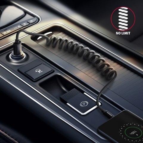 AXAGON Twister Cable, 1.1 m | BUCM-AM20TB | USB Type A to USB Type C