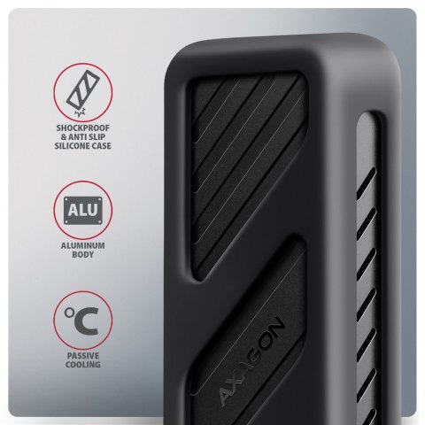 AXAGON USB-C 20Gbps - M.2 NVMe SSD ARMORED Box | EEM2-20G