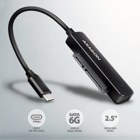AXAGON USB-C 5Gbps - SATA 6G, 2.5" SSD/HDD SLIM Adapter | ADSA-FP2C