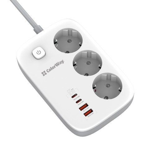 ColorWay Power Socket | CW-CHE34PDW