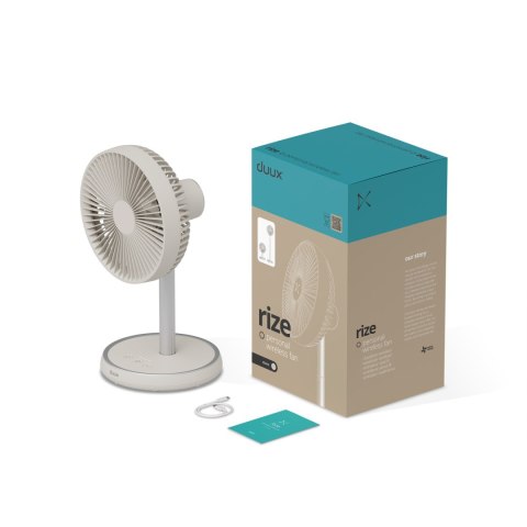 Duux Fan | Rize Flex | Stand Fan | Greige | Diameter 21 cm | Number of speeds 4 | Oscillation | 10 W | No