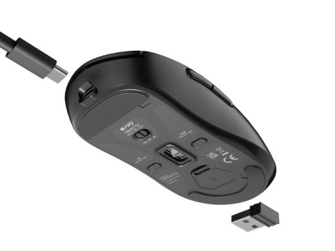 Fury Gaming Mouse | Tanto T4 | Wired/Wireless | 2.4 GHz, Bluetooth, USB | Black