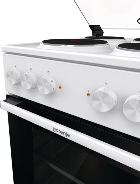 Gorenje Cooker | GE5A21WH | Hob type Electric | Oven type Electric | White | Width 50 cm | Grilling | Depth 59.4 cm | 68 L