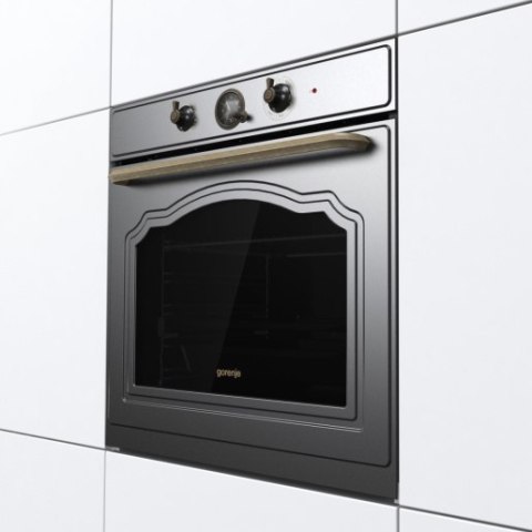 Gorenje Oven | BOS67372CLB | 77 L | Electric | AquaClean | Mechanical control | Steam function | Height 59.5 cm | Width 59.5 cm
