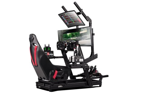Next Level Racing | Aluminum | Racing Simulator Cockpit | GTElite Front and Side Mount Edition | Black