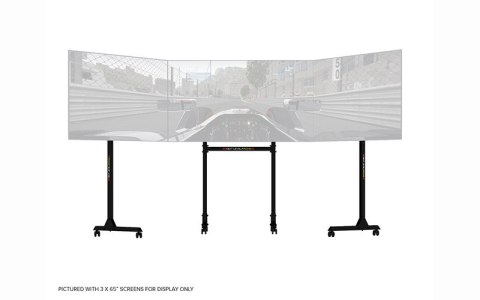 Next Level Racing | Stojak podłogowy | Wolnostojący potrójny stojak na monitor | 3 x 32-65 " | Maksymalna waga (udźwig) 70 kg |