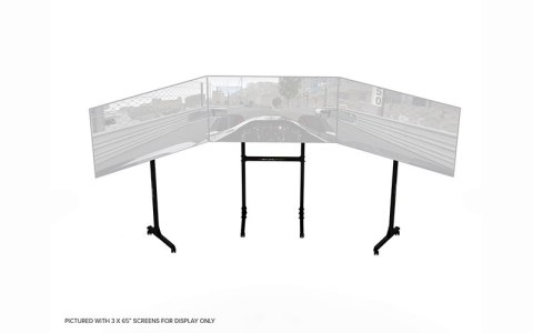 Next Level Racing | Stojak podłogowy | Wolnostojący potrójny stojak na monitor | 3 x 32-65 " | Maksymalna waga (udźwig) 70 kg |