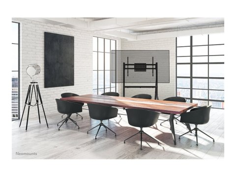 Neomounts MOVE Go FL50-525BL1 TV trolley - 55-86" - max 76 kg - manual h 106-136 cm - VESA 100x100-900x600 - incl. hardware shel