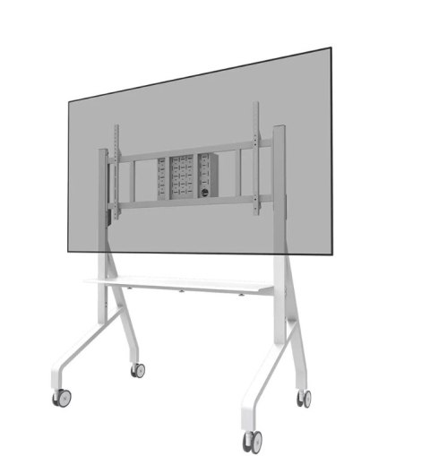 Neomounts MOVE Go XL FL50-575WH1 TV trolley - 65-110" - max 125 kg - manual h 129-139 cm - VESA 100x100-1100x600 - incl. hardwar