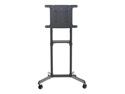 Neomounts NS-M1250BLACK TV trolley - 37-70" - max 70 kg - VESA 200x200-600x400 - 90° rotatable - incl. hardware shelf - black