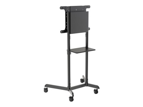 Neomounts NS-M1250BLACK TV trolley - 37-70" - max 70 kg - VESA 200x200-600x400 - 90° rotatable - incl. hardware shelf - black