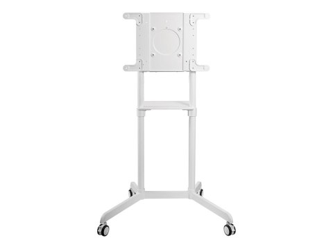 Neomounts NS-M1250WHITE TV trolley - 37-70" - max 70 kg - VESA 200x200-600x400 - 90° rotatable - incl. hardware shelf - white