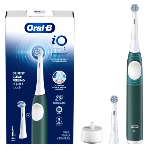 Oral-B iO2 Electric Toothbrush with Pressure sensor, Forest Green