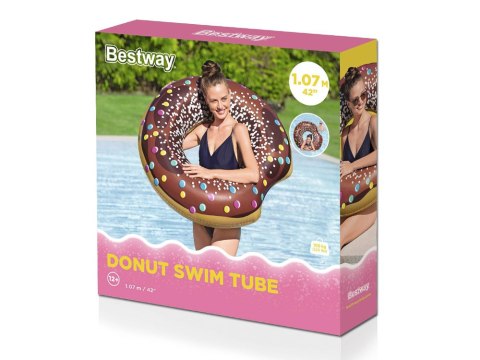 Bestway Duże dmuchane koło do pływania BRĄZOWY PĄCZEK 107cm 36118 Bestway Duże dmuchane koło do pływania BRĄZOWY PĄCZEK 107cm 36118