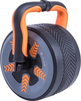 Pure2Improve 2 in 1 Ab Wheel and Kettlebell, Black/Orange
