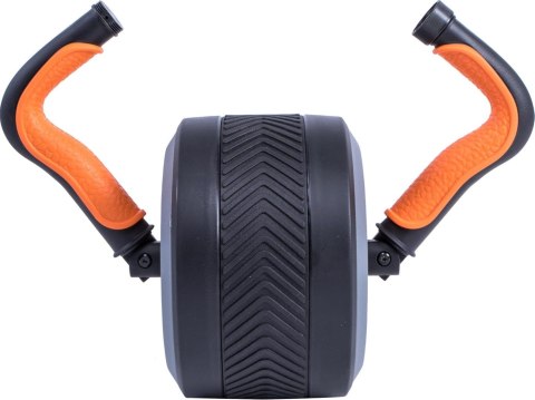 Pure2Improve 2 in 1 Ab Wheel and Kettlebell, Black/Orange