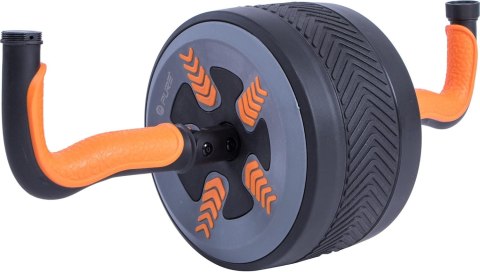 Pure2Improve 2 in 1 Ab Wheel and Kettlebell, Black/Orange
