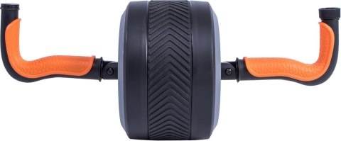 Pure2Improve 2 in 1 Ab Wheel and Kettlebell, Black/Orange