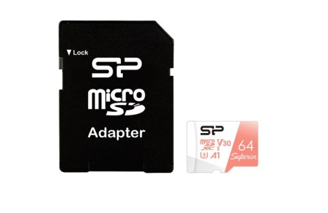 SILICON POWER Micro SDXC 64GB, W/A, V30, A1, TF_SDXC UHS-I V3 | Silicon Power