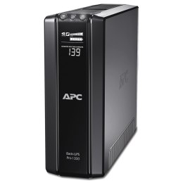 Schneider Electric APC Back-UPS Pro, Tower, 10x IEC C13 outlets, AVR, LCD, user-replaceable battery | BR1500GI | 1500 VA | 865 W