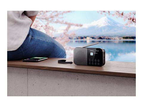 Sharp DR-P520(GY) OSAKA Pocket/Handheld Portable Digital Radio, Grey | Sharp