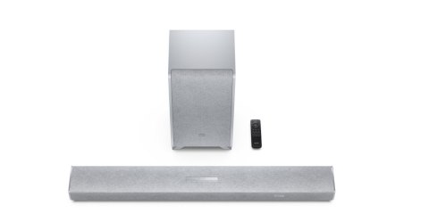 Sharp HT-SBW53121(SL) Q 3.1.2 Dolby Atmos/ DTS:X Soundbar with Wireless Subwoofer, Silver | Sharp