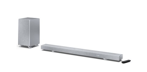 Sharp HT-SBW55121(SL) Q 5.1.2 Dolby Atmos/ DTS:X Soundbar with Wireless Subwoofer, Silver | Sharp