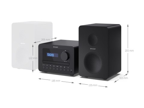 Sharp XL-B514(BK) TOKYO FM Hi-Fi Micro System, Black | Sharp