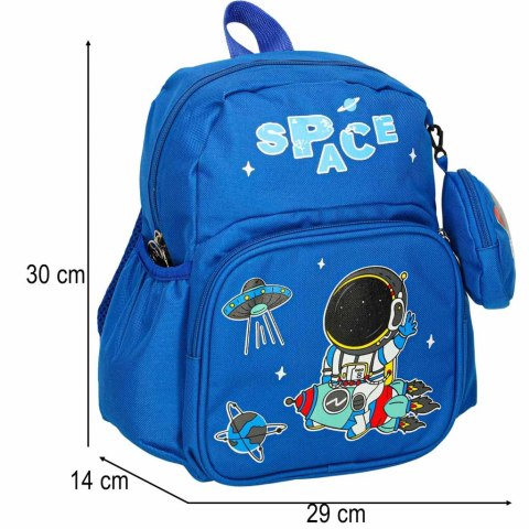 Plecak dla przedszkolaka szkolny dziecięcy astronauta 30x14x23cm