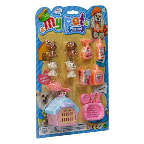 Salon piękności SPA dla psów figurki akcesoria zestaw 14 elementów