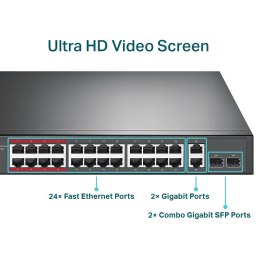 TP-Link TL-SL1226P - przełącznik - 26 portów - niezarządzalny - do montażu w szafie rack