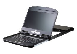 Aten CL3100NX-ATA-AG 1U Ultra Short Depth Single Rail WideScreen LCD Console (USB/VGA) | Aten