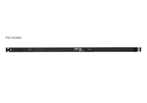 Aten PE1324SG-AT Basic Metered 0U PDU z ochroną przeciwprzepięciową (32A, 24 gniazda IEC 320 C13) | Aten