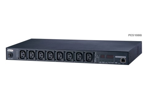 Aten PE5108G-ATA-G 10A 8-Outlet 1U Metered eco PDU | Aten