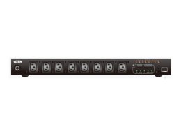 Aten PE8108G-ATA-G 8-portowy inteligentny moduł dystrybucji zasilania (PDU) 1U ECO, z pomiarem i przełączaniem według gniazda (8