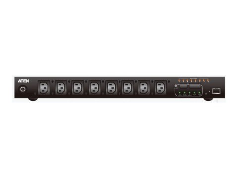 Aten PE8108G-ATA-G 8-portowy inteligentny moduł dystrybucji zasilania (PDU) 1U ECO, z pomiarem i przełączaniem według gniazda (8