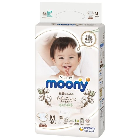 MOONY diapers Natural M 6-11kg 46 pcs | KO