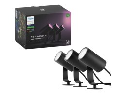 Philips Hue Lily Outdoor Spot zestaw podstawowy 3x8W 24V , Czarny | Philips Hue