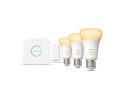 Philips Hue | WA Starter Kit 11W A60 E27 3szt, Bridge, Switch | E27 | 11 W | Ciepła do chłodnej bieli 2200-6500K + 16 milionów k