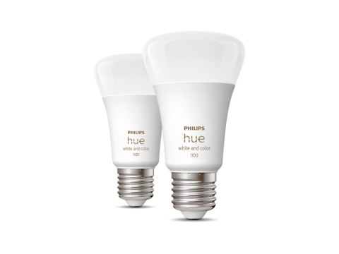 Philips Hue | WCA 11W A60 E27 2 szt. w opakowaniu | E27 | 11 W | Biały i kolor 2000K-6500K +16 milionów kolorów | Bluetooth i Zi