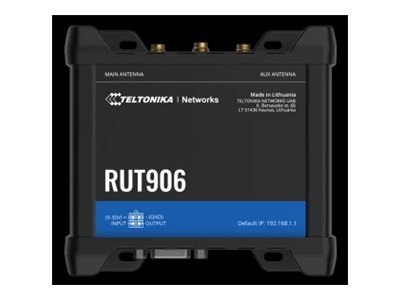 Teltonika RUT906 - router bezprzewodowy - WWAN - Wi-Fi - 3G, 4G, 2G - montaż na szynie DIN | 3-portowy przełącznik | 2,4 GHz