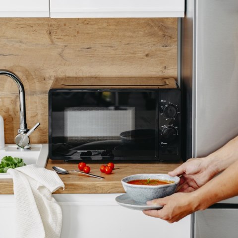 Adler | Kuchenka mikrofalowa | AD 6206 | Wolnostojąca | 20 L | 700 W | Konwekcja | Czarny