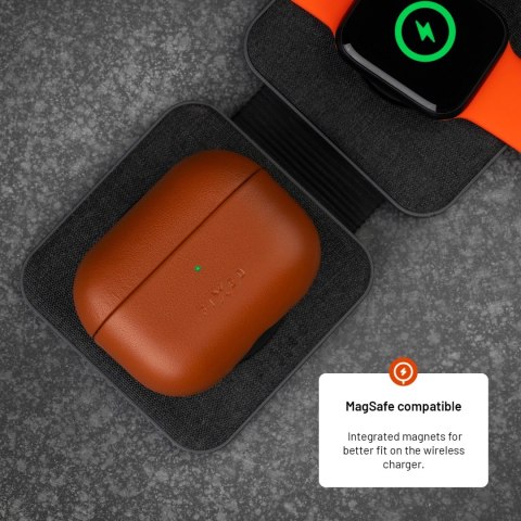 Fixed | Etui na słuchawki douszne z obsługą MagSafe | Apple AirPods Pro 2/Pro 2 (USB-C) | Brązowy | Skóra